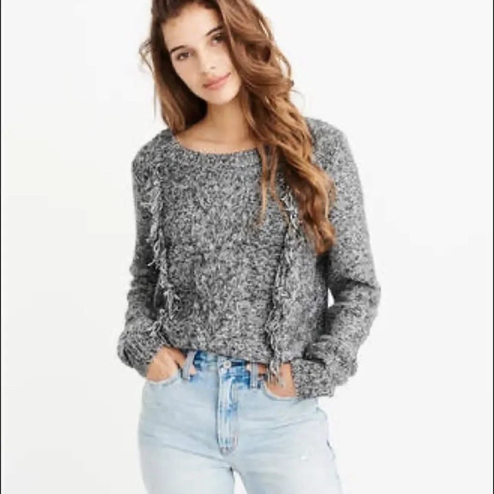✨4xHP✨Abercrombie Kids Girls Knit Fringed Sweater✨